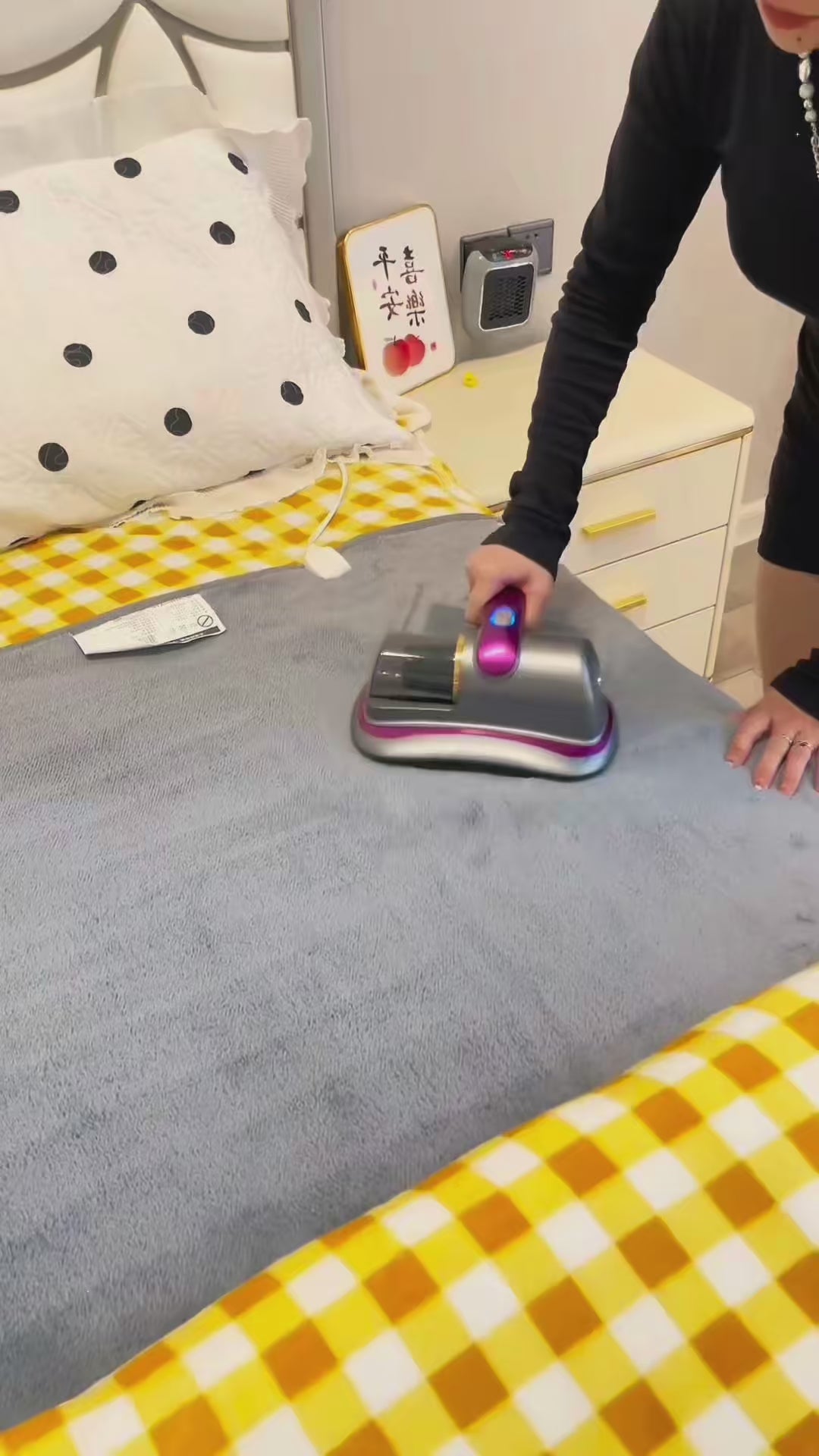 Handhållen Madrass dammsugare med Super sug.